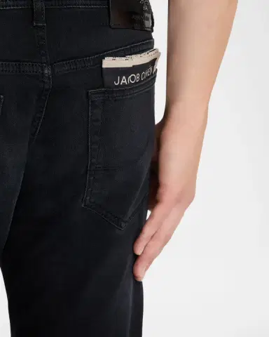 Jacob Cohen Men 's Bard Slim Stretch Black Denim Jeans | Thumbnail 4 Jacob Cohen Men 's Bard Slim Stretch Black Denim Jeans | Thumbnail 4