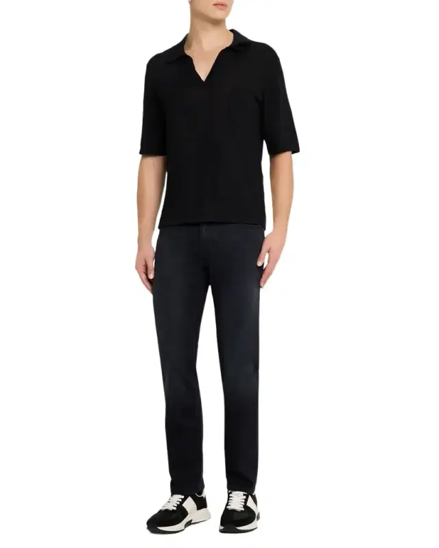 Men 's Bard Slim Stretch Black Denim Jeans