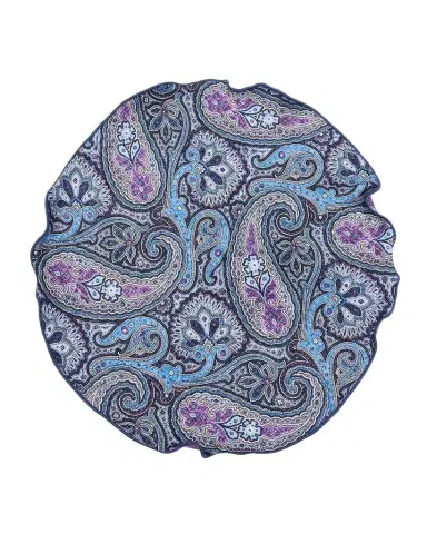 Edward Armah Men's Reversible Paisley Silk Pocket Circle | Thumbnail 1 Edward Armah Men's Reversible Paisley Silk Pocket Circle | Thumbnail 1