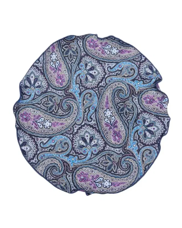 Edward Armah Men 's Reversible Paisley Silk Pocket Circle