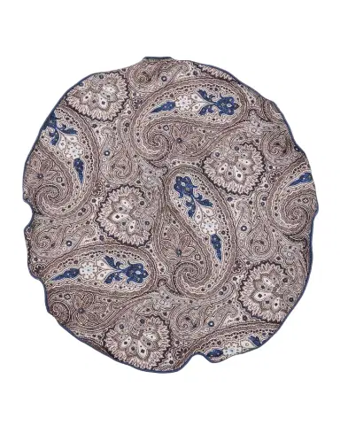 Edward Armah Men's Reversible Paisley Silk Pocket Circle | Thumbnail 1