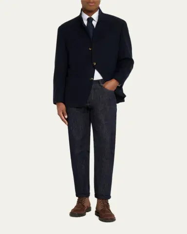 Brunello Cucinelli Men's Cashmere Blazer-Style Coat | Thumbnail 2 Brunello Cucinelli Men's Cashmere Blazer-Style Coat | Thumbnail 2