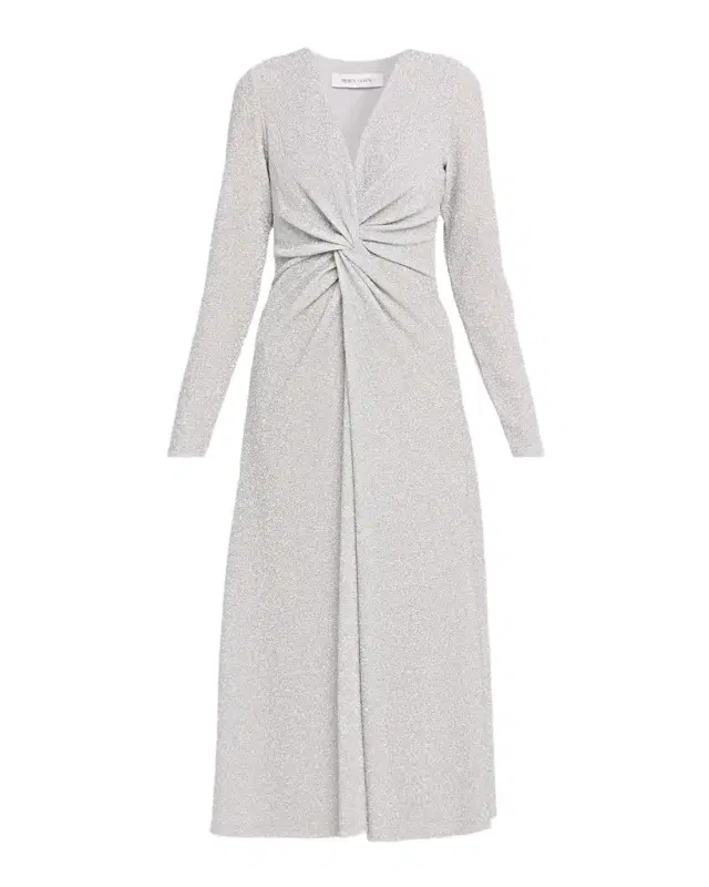 Twist Front Long Sleeve Dress