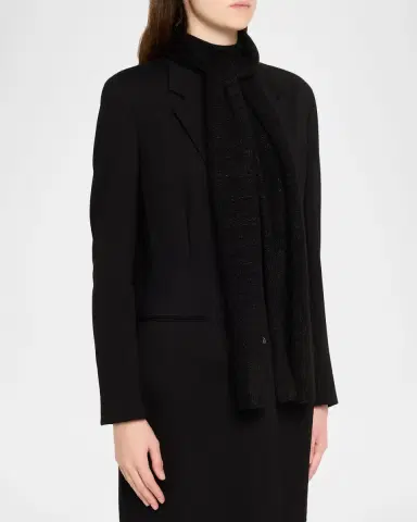 Carolyn Rowan Lurex Cashmere Scarf | Thumbnail 2 Carolyn Rowan Lurex Cashmere Scarf | Thumbnail 2