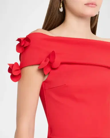 Chiara Boni La Petite Robe Clotis Floral Off-Shoulder Maxi Dress | Thumbnail 4 Chiara Boni La Petite Robe Clotis Floral Off-Shoulder Maxi Dress | Thumbnail 4