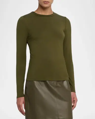 Lafayette 148 New York Crewneck Jersey Tee | Thumbnail 3