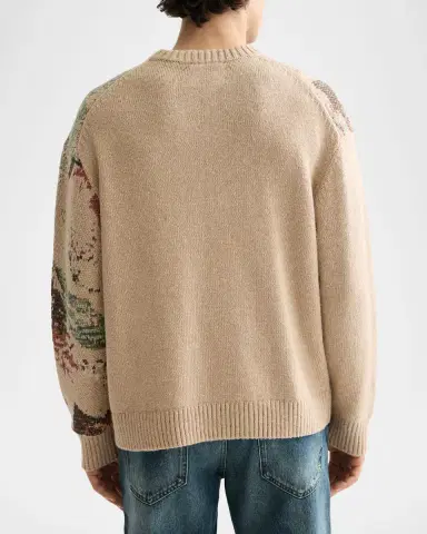 Scotch & Soda Men's Mountain Jacquard Loose Knit Sweater | Thumbnail 2