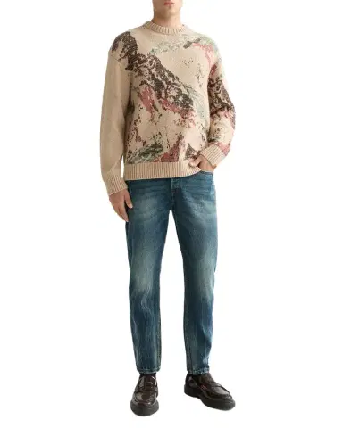 Scotch & Soda Men's Mountain Jacquard Loose Knit Sweater | Thumbnail 1