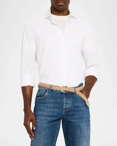 Brunello Cucinelli Men's Long-Sleeve Shirt | Thumbnail 3 Brunello Cucinelli Men's Long-Sleeve Shirt | Thumbnail 3