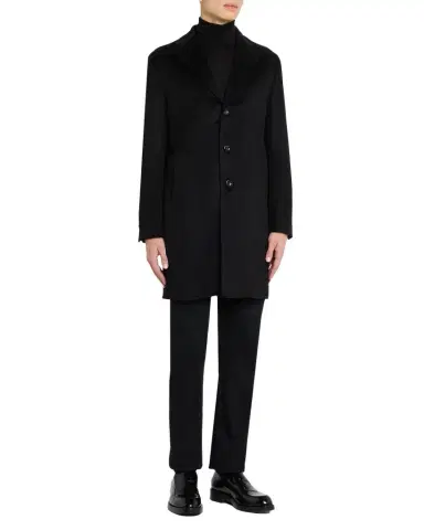Neiman Marcus Men 's Cashmere Single-Breasted Overcoat | Thumbnail 1 Neiman Marcus Men 's Cashmere Single-Breasted Overcoat | Thumbnail 1