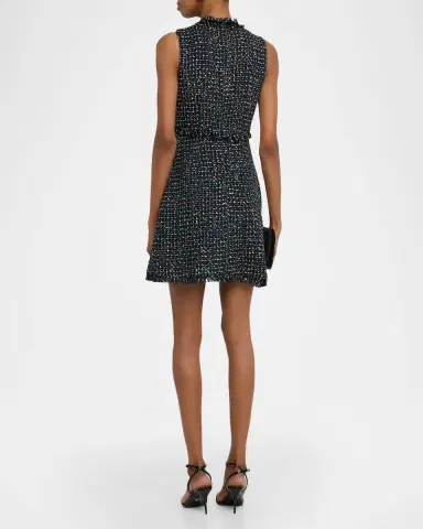 Shoshanna Alicia Bow-Front Shimmer Tweed Mini Dress | Thumbnail 2 Shoshanna Alicia Bow-Front Shimmer Tweed Mini Dress | Thumbnail 2