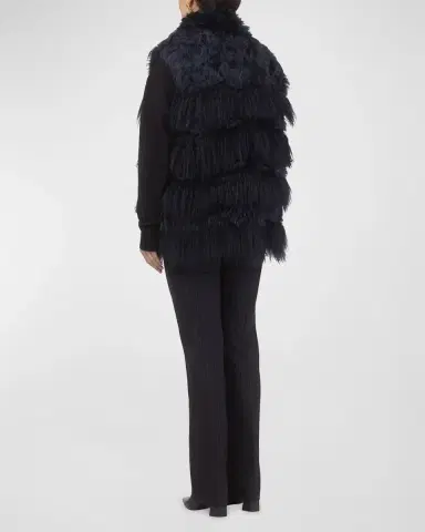 Gorski Horizontal Lamb Shearling Vest | Thumbnail 5 Gorski Horizontal Lamb Shearling Vest | Thumbnail 5