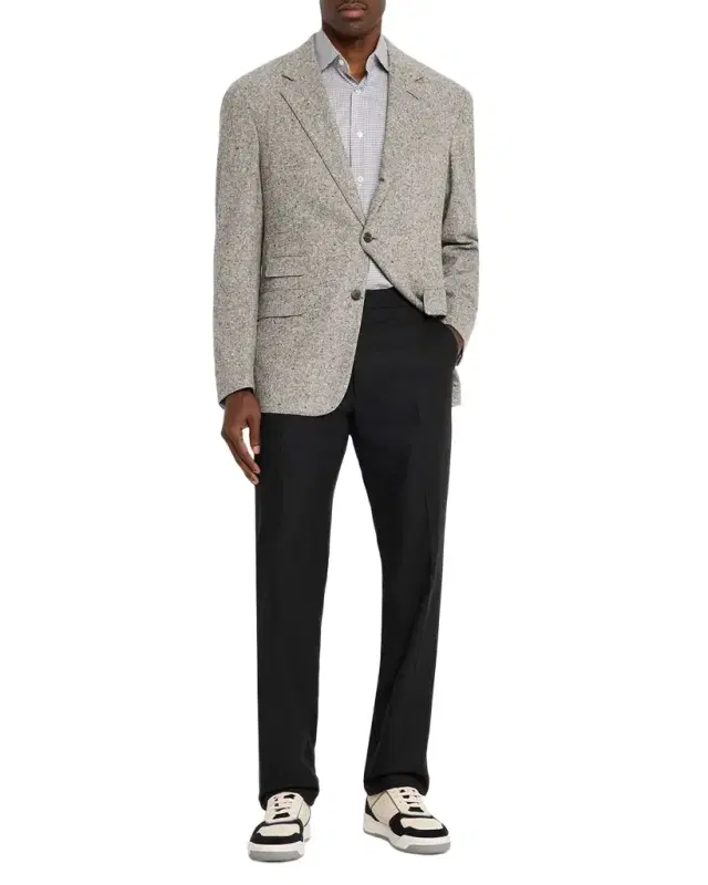 Men 's Wool Tweed Donegal Single-Breasted Sport Coat
