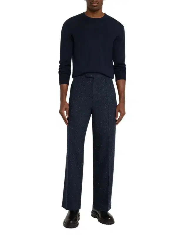 God 's True Cashmere Men 's Denim Cashmere Pintuck-Front Trousers