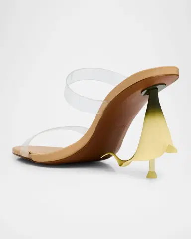 Cult Gaia Calisto Transparent Dual-Band Calla Lily Heel Sandals | Thumbnail 4 Cult Gaia Calisto Transparent Dual-Band Calla Lily Heel Sandals | Thumbnail 4