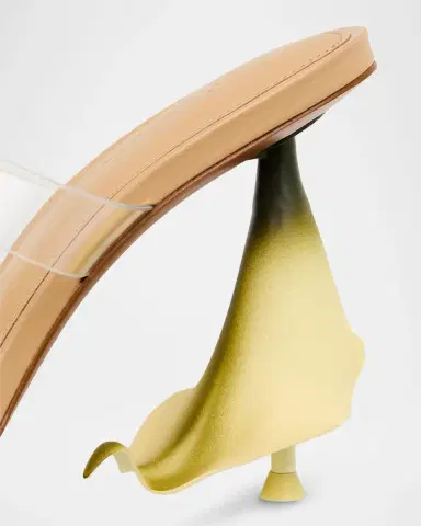 Cult Gaia Calisto Transparent Dual-Band Calla Lily Heel Sandals | Thumbnail 5 Cult Gaia Calisto Transparent Dual-Band Calla Lily Heel Sandals | Thumbnail 5