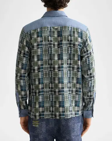 Scotch & Soda Men's Patchwork Flannel Relaxed-Fit Button-Down Shirt | Thumbnail 2