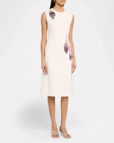 Bibhu Mohapatra Embellished Cady Sleeveless Sheath Dress | Thumbnail 3