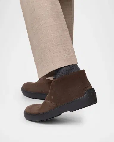 Tod's Men 's Winter Gommino Suede Desert Boots | Thumbnail 2 Tod's Men 's Winter Gommino Suede Desert Boots | Thumbnail 2