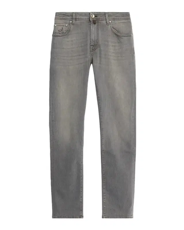 Men's Bard Slim Stretch Grey-Wash Denim Jeans