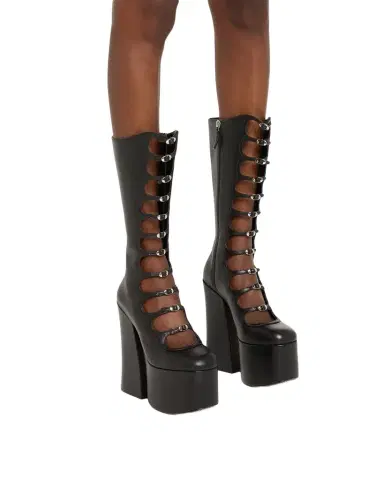 Marc Jacobs The Kiki Leather Multi-Buckle Platform Knee-High Boots | Thumbnail 1