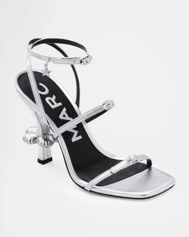 Marc Jacobs The Metallic Leather Daisy Sandals | Thumbnail 3