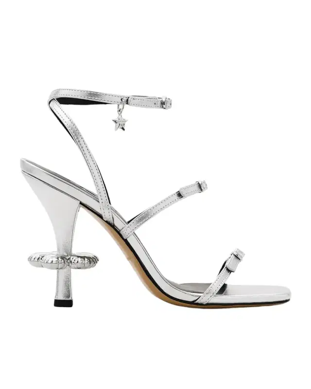 The Metallic Leather Daisy Sandals