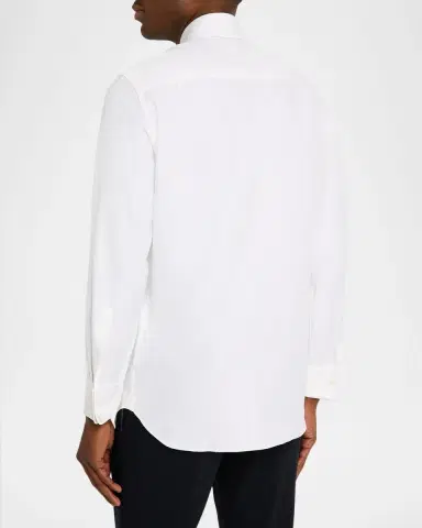 dunhill Men's Cotton and Silk Bib-Front French Cuff Dress Shirt | Thumbnail 2
