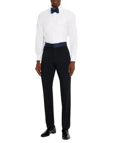 dunhill Men's Cotton and Silk Bib-Front French Cuff Dress Shirt | Thumbnail 1