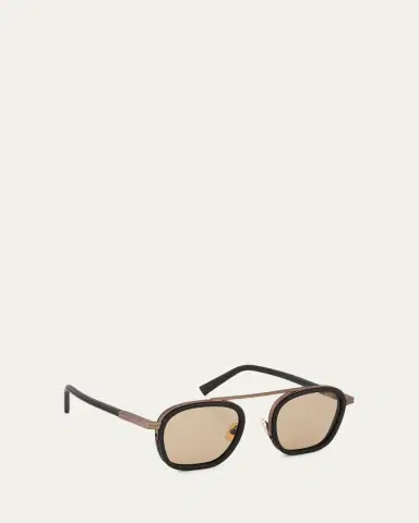 Zegna Men's Orizzonte Metal Square Sunglasses | Thumbnail 3 Zegna Men's Orizzonte Metal Square Sunglasses | Thumbnail 3