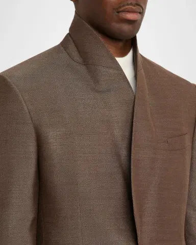 dunhill Men's Silk Hopsack Shawl Collar Sport Coat | Thumbnail 6 dunhill Men's Silk Hopsack Shawl Collar Sport Coat | Thumbnail 6