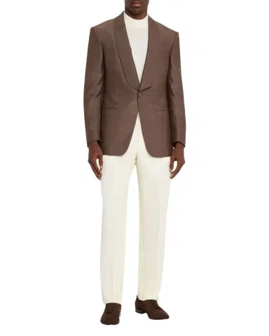 dunhill Men's Silk Hopsack Shawl Collar Sport Coat | Thumbnail 1 dunhill Men's Silk Hopsack Shawl Collar Sport Coat | Thumbnail 1