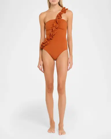 Ulla Johnson Capri Asymmetric One-Piece Swimsuit | Thumbnail 5