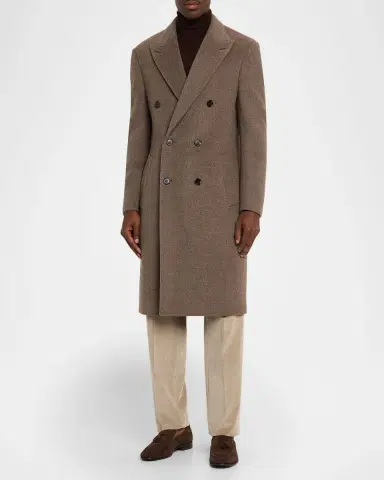 dunhill Men 's Merino Wool Double Face Top Coat | Thumbnail 4 dunhill Men 's Merino Wool Double Face Top Coat | Thumbnail 4