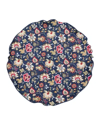 Edward Armah Men's Reversible Floral to Geometric Silk Pocket Circle | Thumbnail 1 Edward Armah Men's Reversible Floral to Geometric Silk Pocket Circle | Thumbnail 1