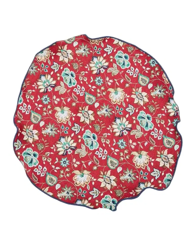 Edward Armah Men 's Reversible Floral to Geometric Silk Pocket Circle