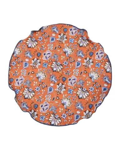 Edward Armah Men's Reversible Floral to Medallion Silk Pocket Circle | Thumbnail 1 Edward Armah Men's Reversible Floral to Medallion Silk Pocket Circle | Thumbnail 1