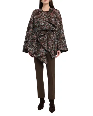 Etro Belted Tweed Cape | Thumbnail 1 Etro Belted Tweed Cape | Thumbnail 1