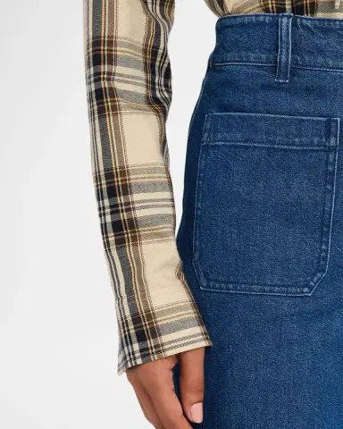 Tanya Taylor Nicole Mid-Rise Denim Bootcut Pants | Thumbnail 4 Tanya Taylor Nicole Mid-Rise Denim Bootcut Pants | Thumbnail 4