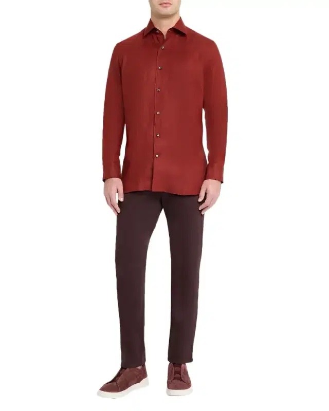 Men 's Oasi Lino Linen Button-Down Shirt