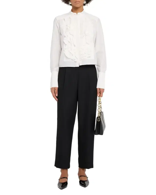 Patti Ruffle Button-Front Shirt