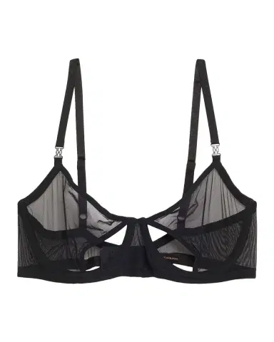 Kiki de Montparnasse Brienne Cutout Mesh Balconette Bra | Thumbnail 2