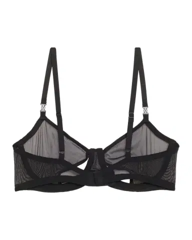 Kiki de Montparnasse Brienne Cutout Mesh Balconette Bra | Thumbnail 1