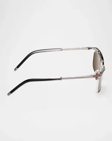 Christian Louboutin Hot Chick LB0021 Rectangular Metal Sunglasses | Thumbnail 3 Christian Louboutin Hot Chick LB0021 Rectangular Metal Sunglasses | Thumbnail 3