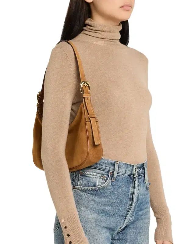 Pine Suede Shoulder Bag