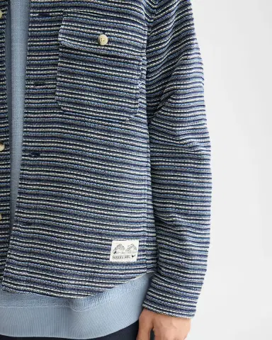 Scotch & Soda Men's Structured Stripe Overshirt | Thumbnail 4 Scotch & Soda Men's Structured Stripe Overshirt | Thumbnail 4