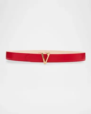 Versace V Leather Belt | Thumbnail 3