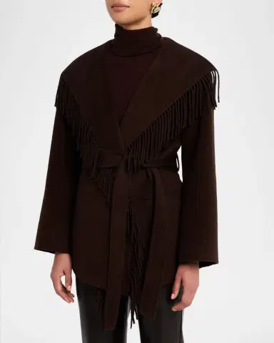 Simkhai Rowen Fringe Wool Jacket | Thumbnail 3