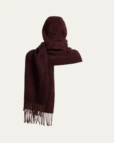 Etro Hooded Paisley Wool Scarf | Thumbnail 2