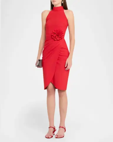 Chiara Boni La Petite Robe Gudruly Bis Rosette Sleeveless Midi Dress | Thumbnail 3 Chiara Boni La Petite Robe Gudruly Bis Rosette Sleeveless Midi Dress | Thumbnail 3